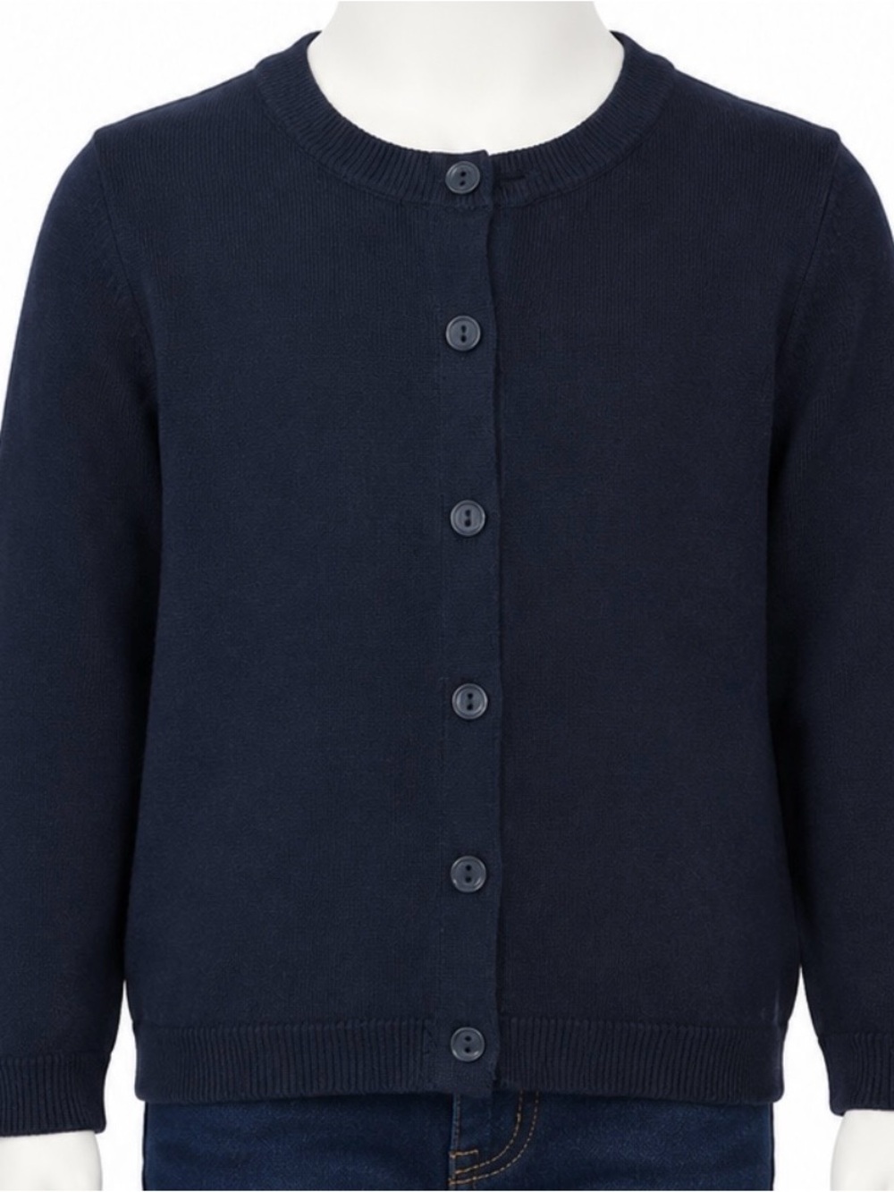 The Beaufort Bonnet Company Navy Button-Front Girls Cardigan Size 7